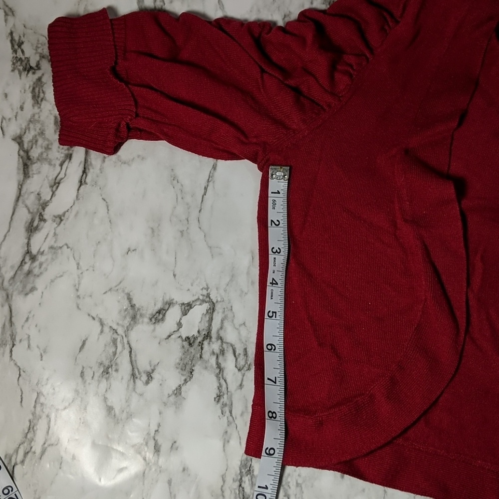 Red Cropped Cardigan - Picture 7 of 7